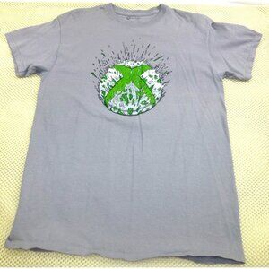 Microsoft Xbox "Exploding Gnarly Logo" graphic tee Gray T-Shirt Med